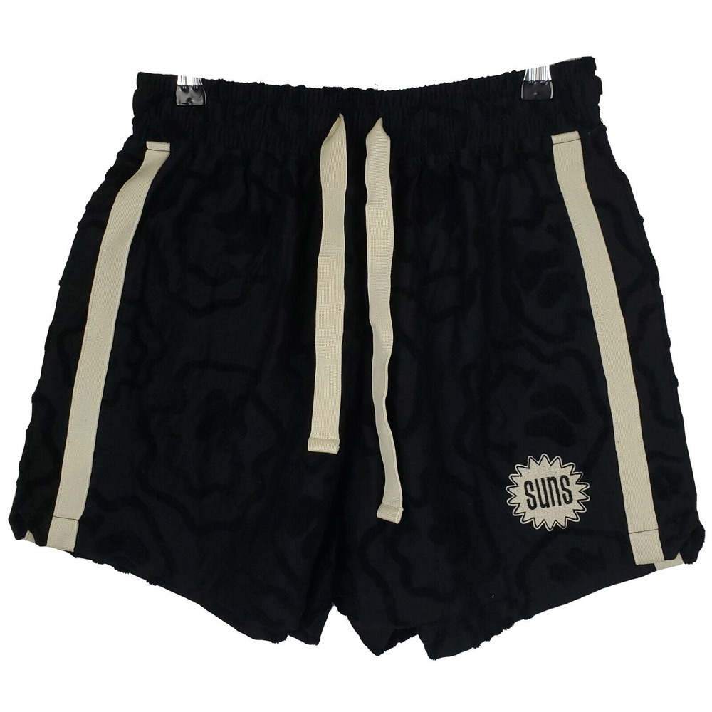 Phoenix‎ Suns Mitchell & Ness NBA Womens Medium Shorts Jacquard Black Cream New